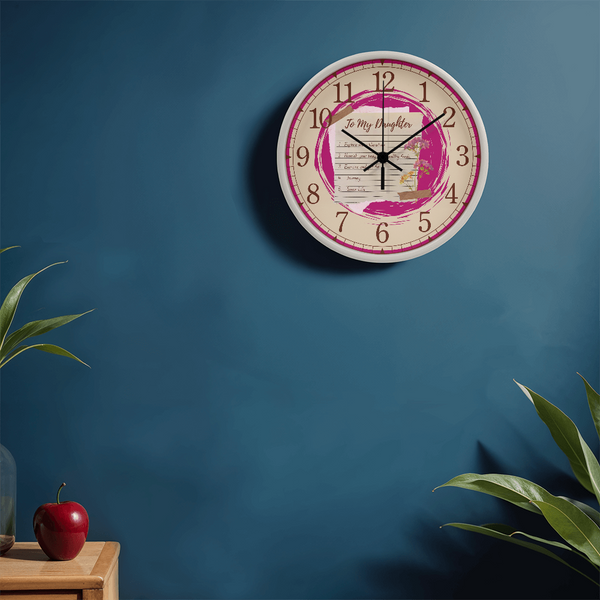 "Dream Big, Live Fully: Daughter's Keepsake Clock" - - Wall Clocks