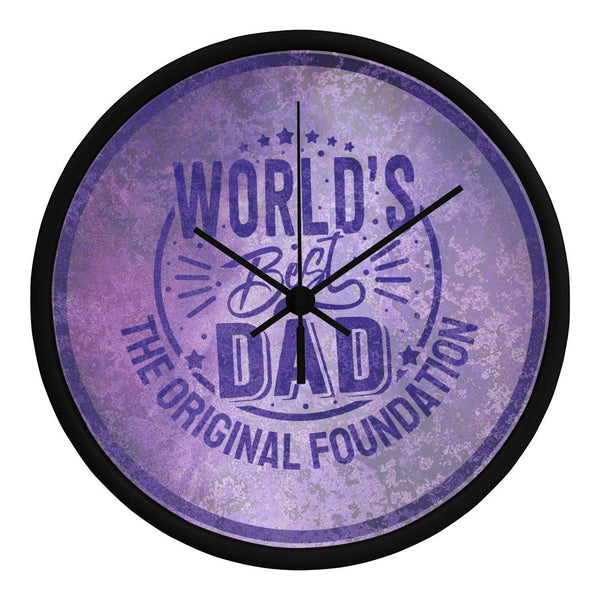 Father’s Day Wall Clock – Strong Like Dad - Black Black - Wall Clocks