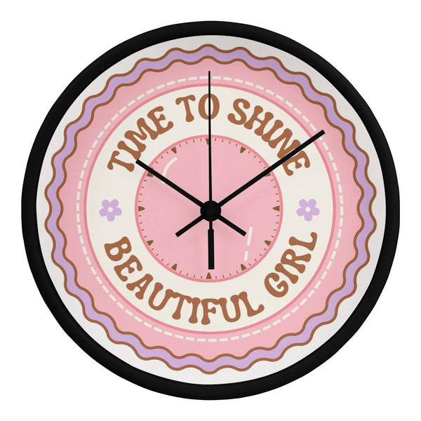 Unique Wooden Wall Clock Gift for Daughters - Black Black - Wall Clocks