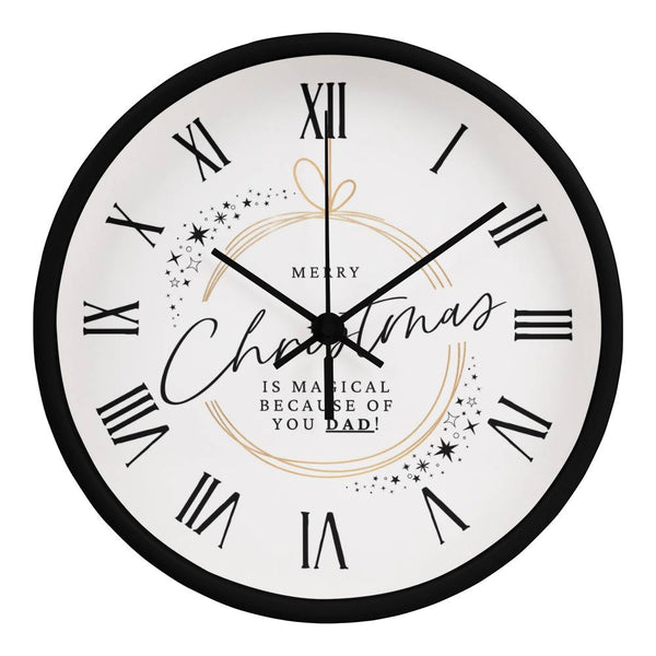 Christmas Magic Wall Clock for Dad - Black Black - Wall Clocks