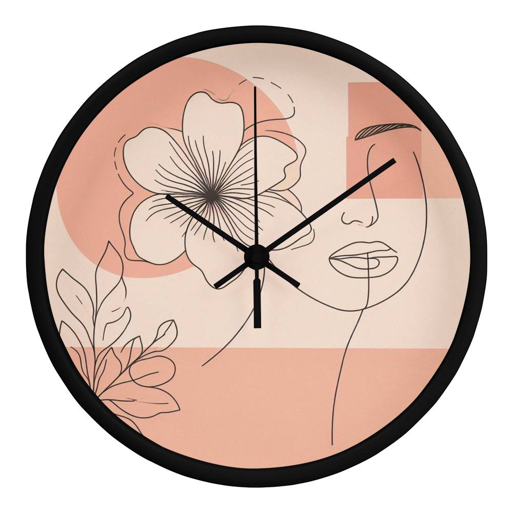 Whispers of Nature - Sophisticated Wall Clock - Black - Wall Clocks