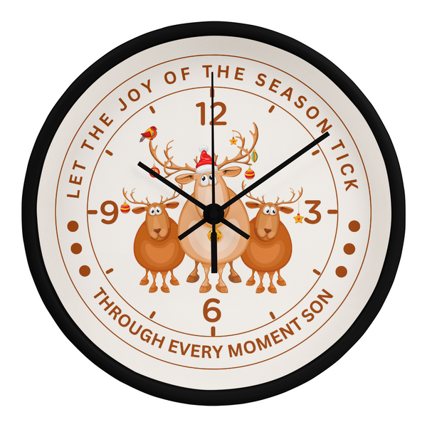 Joy of the Season Clock for Son - Black Black - Wall Clocks
