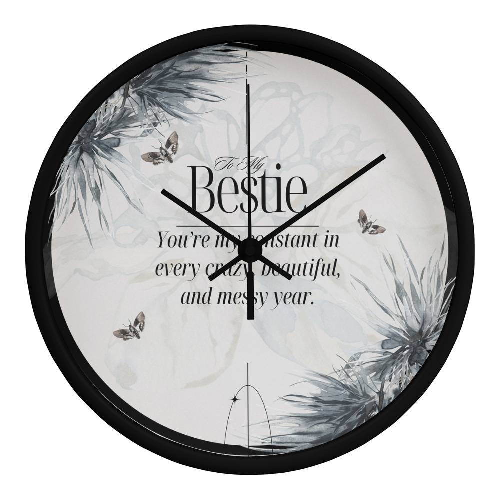 To My Bestie – Timeless Friendship Clock - Black Black - Wall Clocks