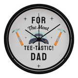 Tee-Tastic Dad Wall Clock – Gift for Father - Black Black - Wall Clocks