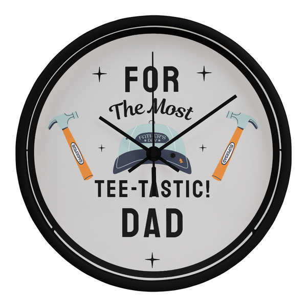 Tee-Tastic Dad Wall Clock – Gift for Father - Black Black - Wall Clocks