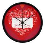 A Heart Full of Love - Romantic Wooden Valentine’s Clock - Black Black - Wall Clocks