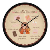 Self-Care Time Wall Clock for Daughters - Black Black - Wall Clocks