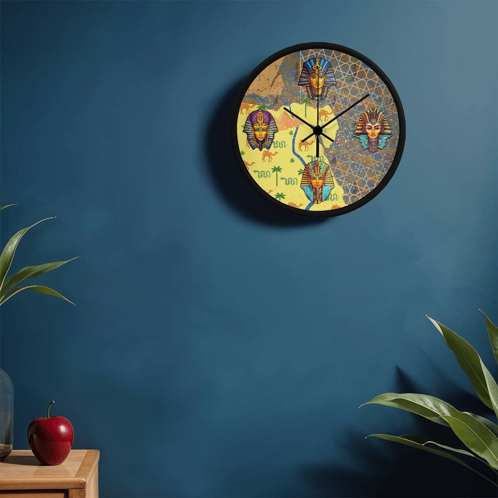 Eternal Egypt - Timeless Pharaoh Wall Clock - - Wall Clocks