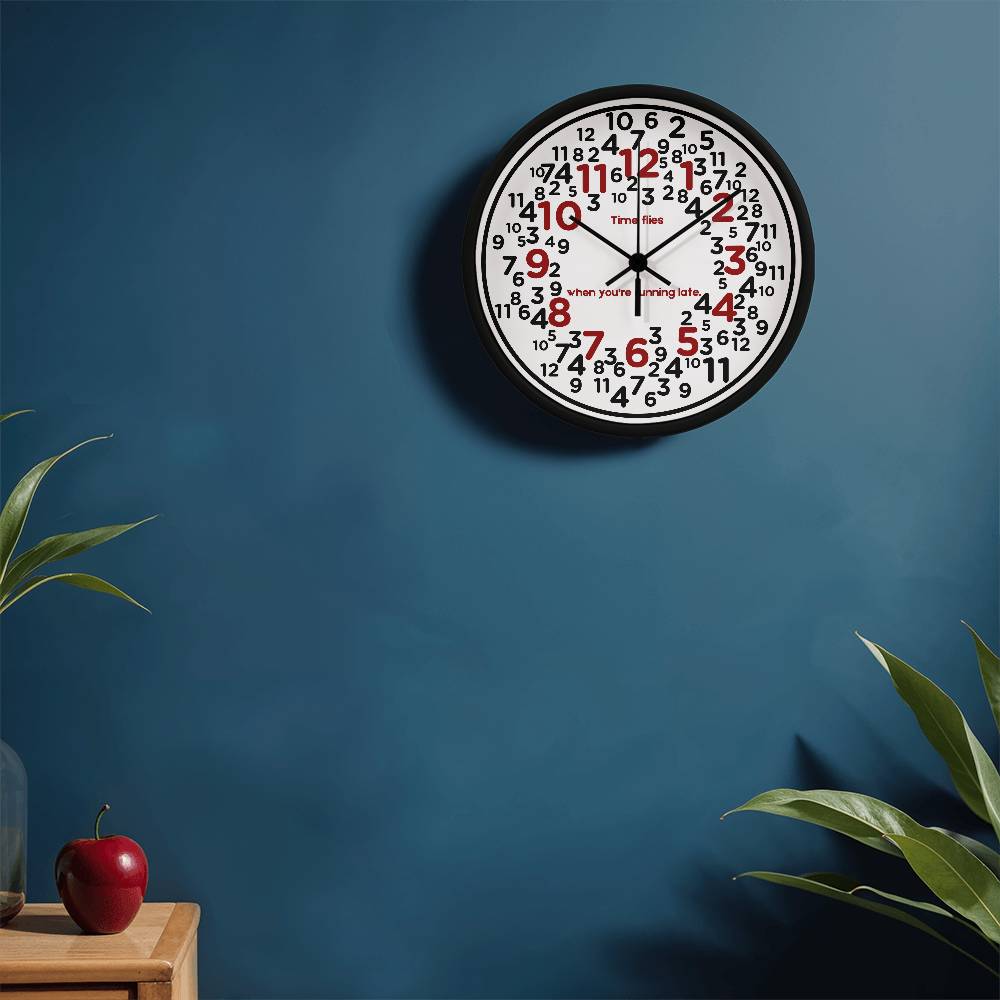 Running Late? A Clock with Humor and Charm - - Wall Clocks