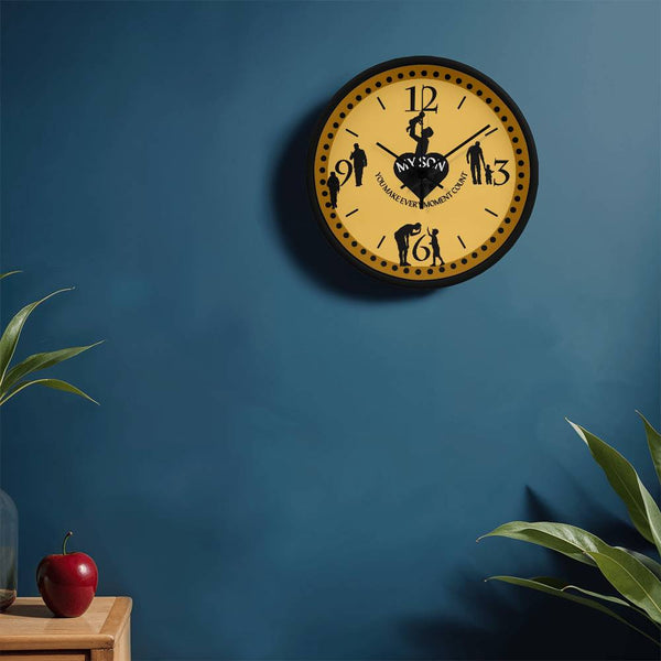 A Gift of Time for My Son - Wooden Wall Clock Design - - Wall Clocks