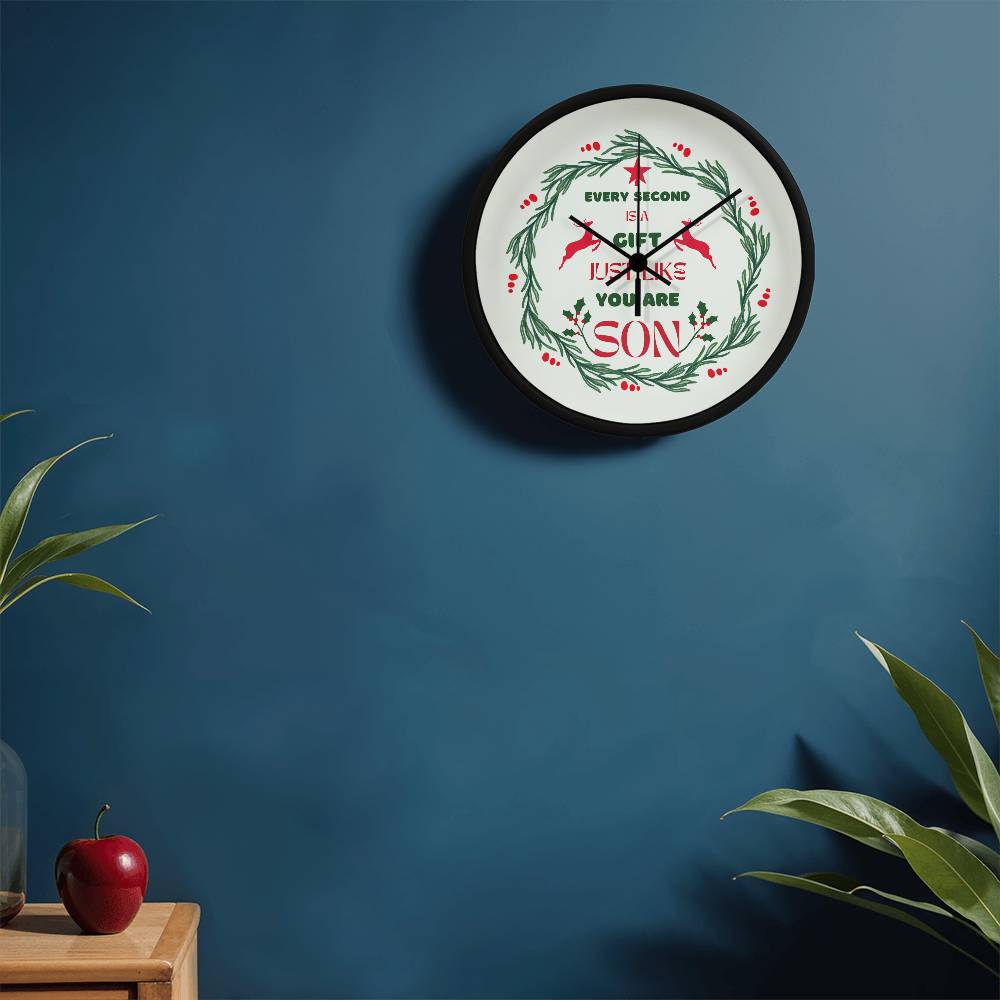Christmas Wall Clock for Son - - Wall Clocks