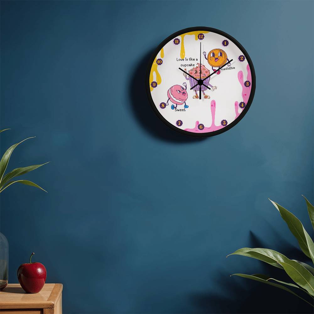 Charming Confections - Cartoon Food Wall Clock - - Wall Clocks