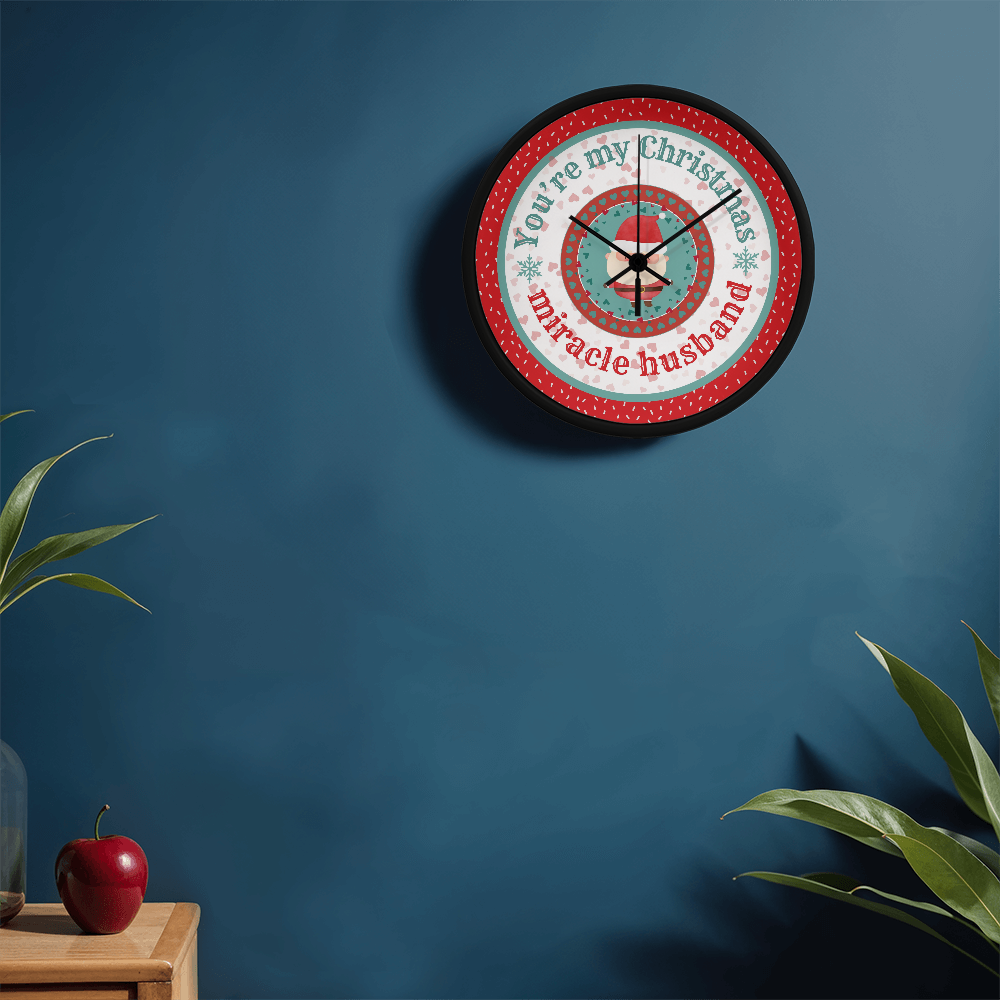 Christmas Miracle Wall Clock for Husband - - Wall Clocks