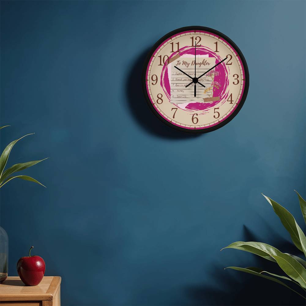 "Dream Big, Live Fully: Daughter's Keepsake Clock" - - Wall Clocks