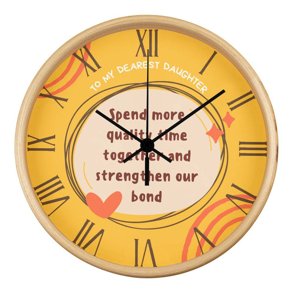 To My Daughter - A Clock of Love and Memories - Natural Black - Wall Clocks