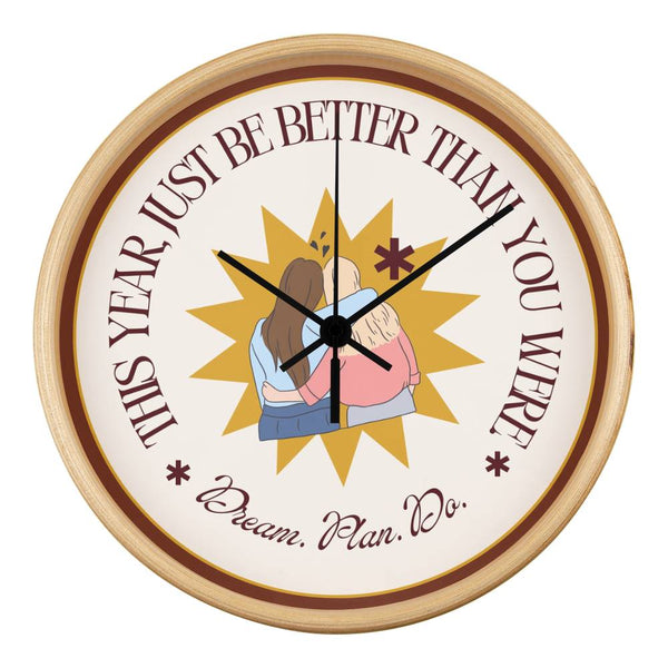 Dream Plan Do – Wall Clock Gift - Natural Black - Wall Clocks