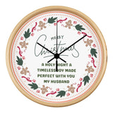 Timeless Love – Christmas Clock Gift for Husband - Natural Black - Wall Clocks
