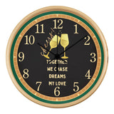 Romantic Toast Clock – Gift for Your Partner - Natural Black - Wall Clocks