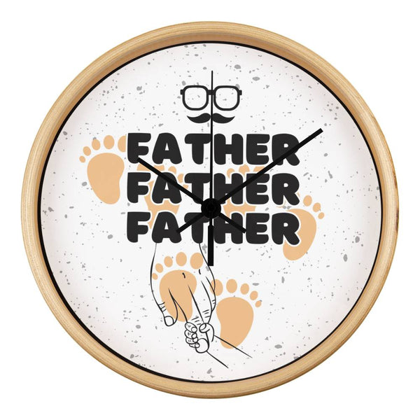 FATHER Wall Clock – Footsteps of Love - Natural Black - Wall Clocks