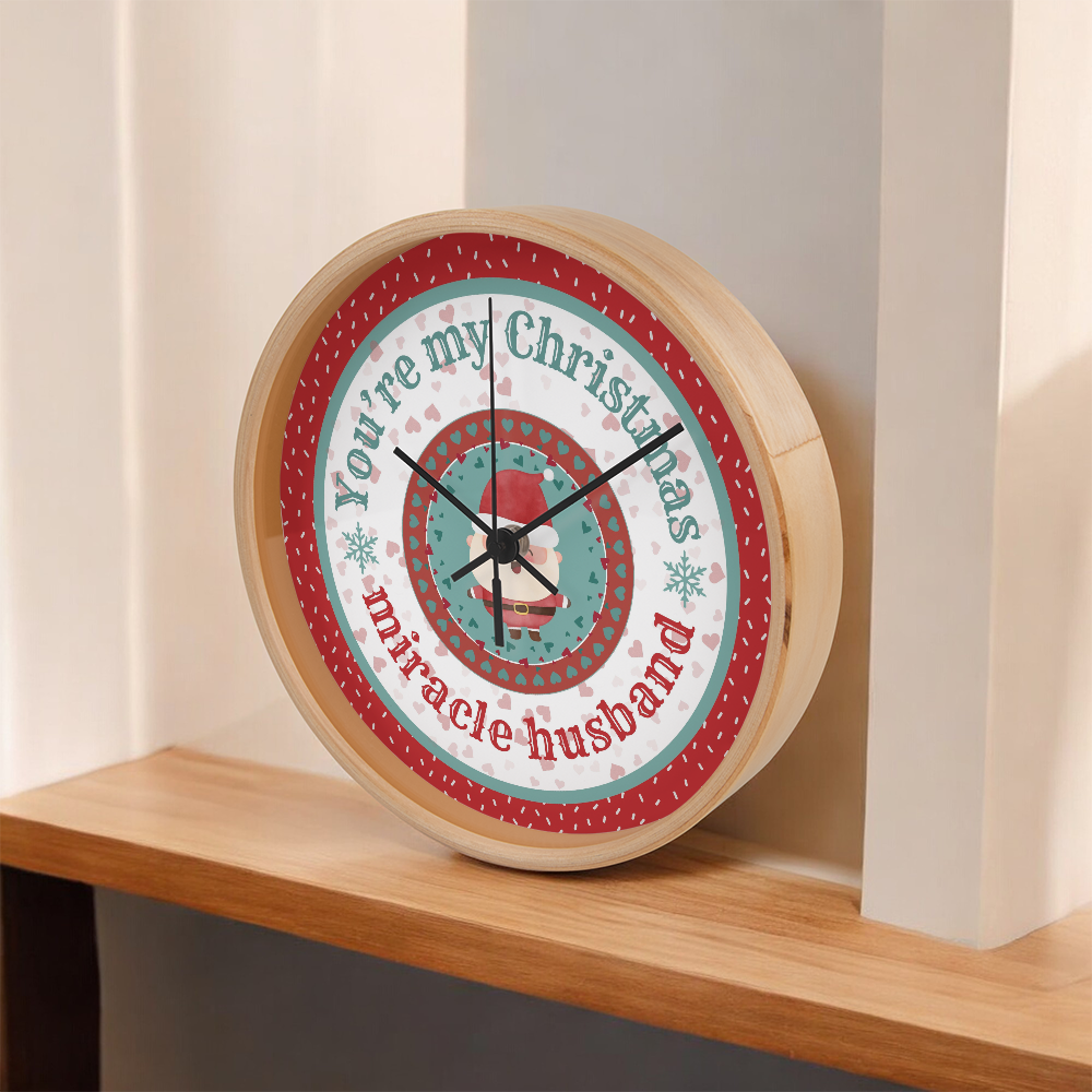 Christmas Miracle Wall Clock for Husband - - Wall Clocks