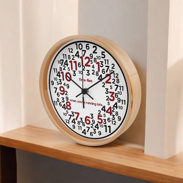 Funny Time Flies Wall Clock – Gift for Latecomers - - Wall Clocks