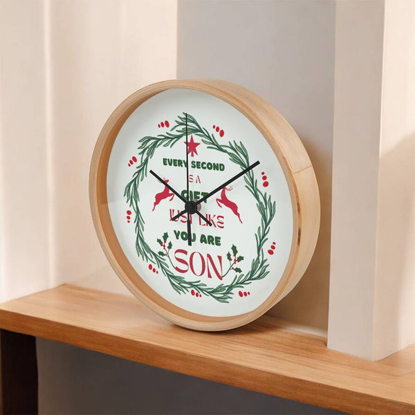Christmas Wall Clock for Son - - Wall Clocks