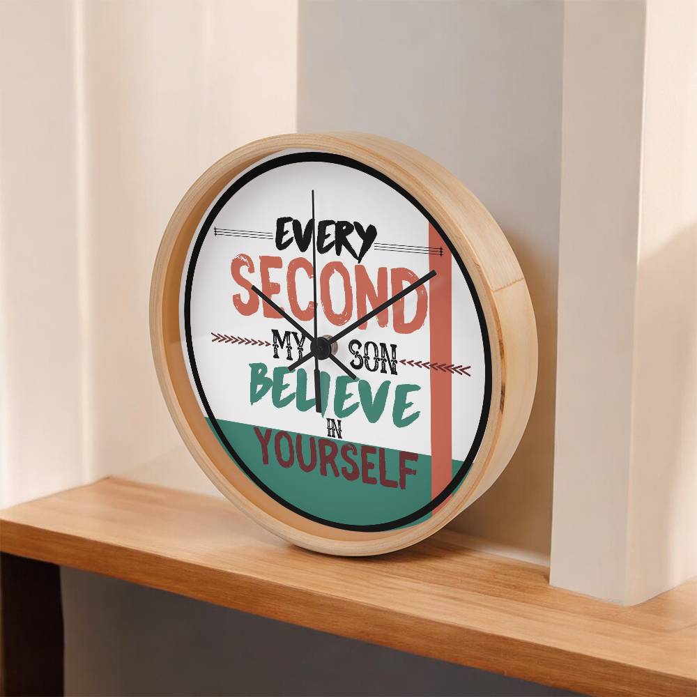 Every Second My Son - A Heartfelt Wall Clock Gift - - Wall Clocks