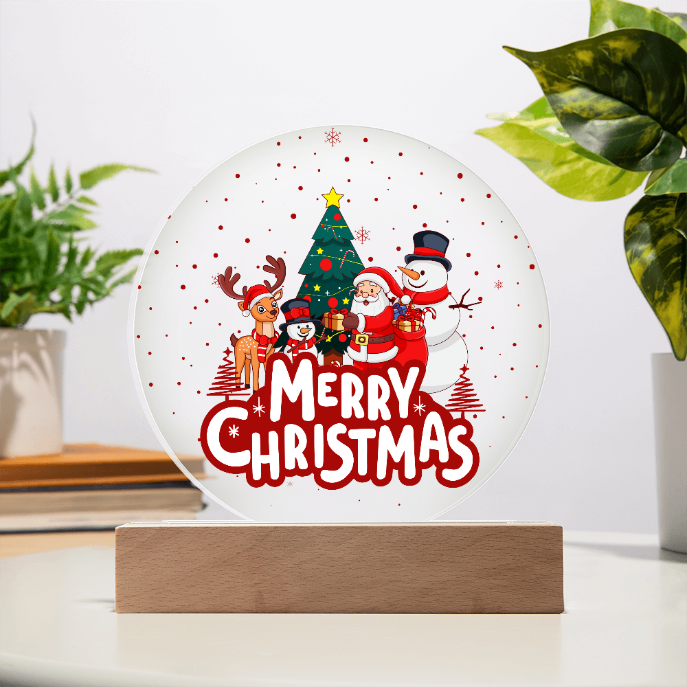 Festive LED Acrylic Plaque – A Joyful Christmas Gift - - Acrylic Prints