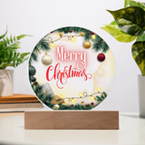 Merry Christmas Circular Acrylic Plaque – Gift of Warmth - - Acrylic Prints