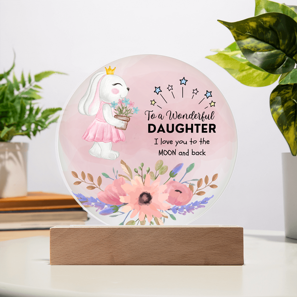 I Love You to the Moon – Daughter Acrylic Plaque Keepsake - - Acrylic Prints