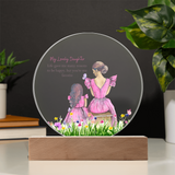 For My Lovely Daughter – Printed Circle Acrylic Plaque Gift - - Acrylic Prints