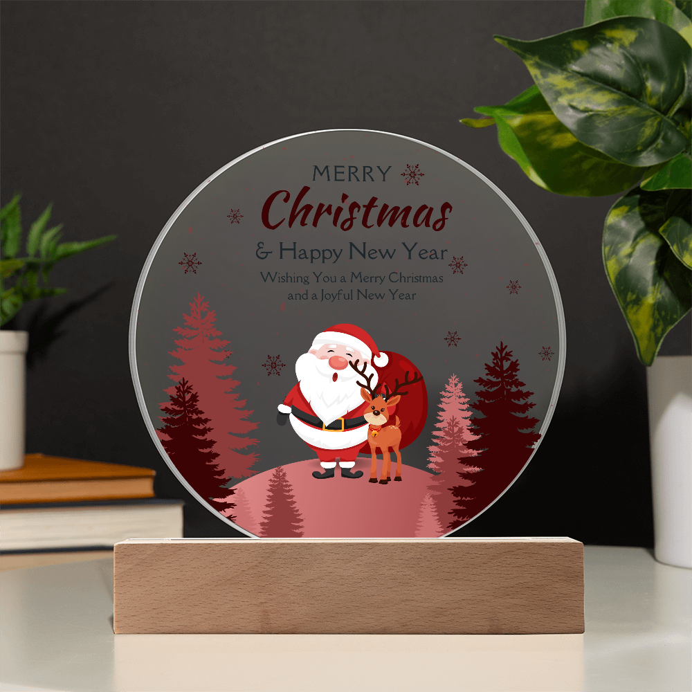 Merry Christmas LED Plaque – Heartwarming Holiday Gift - - Acrylic Prints