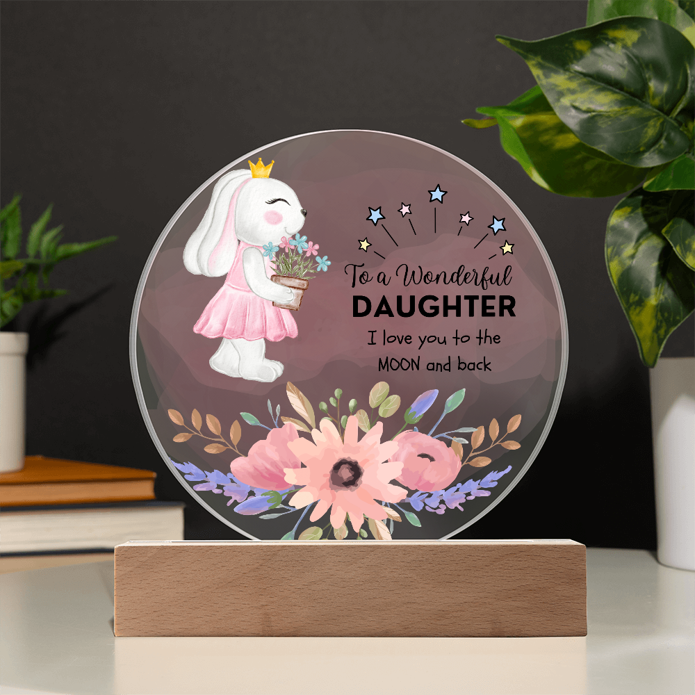 I Love You to the Moon – Daughter Acrylic Plaque Keepsake - - Acrylic Prints