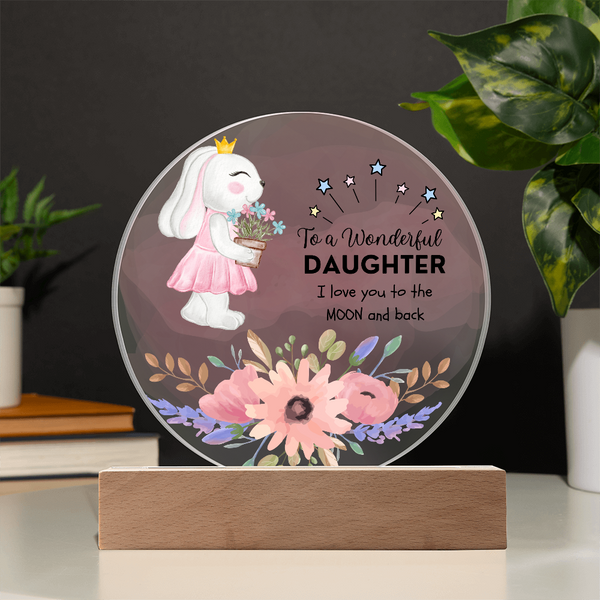 I Love You to the Moon – Daughter Acrylic Plaque Keepsake - - Acrylic Prints