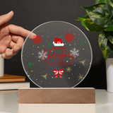 Circular Christmas LED Plaque – Spark Joy & Memories - - Acrylic Prints