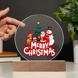 Festive LED Acrylic Plaque – A Joyful Christmas Gift - - Acrylic Prints