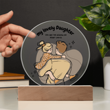Daddy-Daughter Moment – Printed Circle Acrylic Plaque Gift - - Acrylic Prints