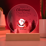 Merry Christmas LED Plaque – Heartwarming Holiday Gift - Battery Powered LED Base - Acrylic Prints