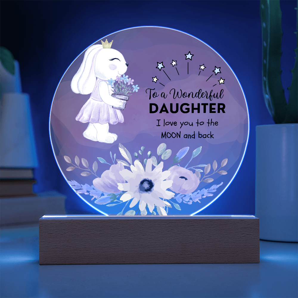 I Love You to the Moon – Daughter Acrylic Plaque Keepsake - - Acrylic Prints