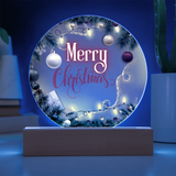 Merry Christmas Circular Acrylic Plaque – Gift of Warmth - - Acrylic Prints