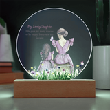For My Lovely Daughter – Printed Circle Acrylic Plaque Gift - - Acrylic Prints