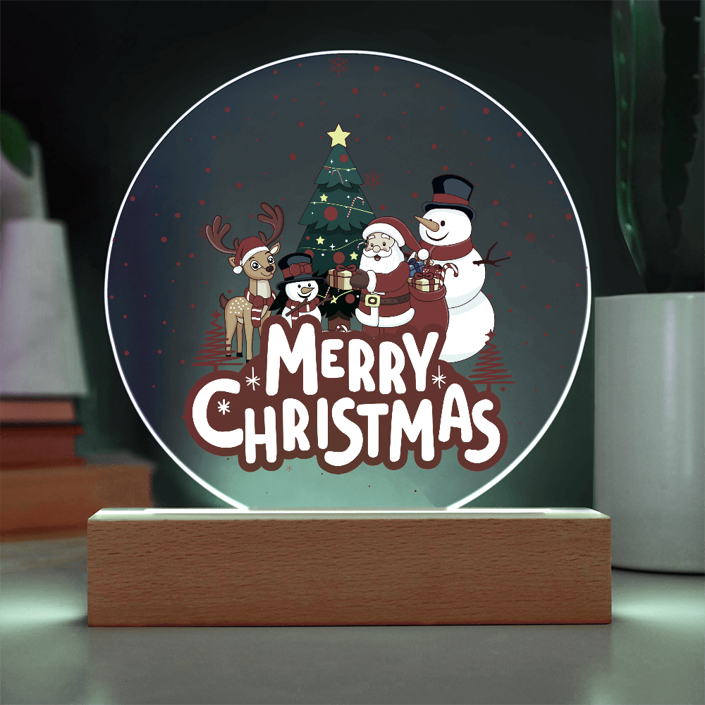 Festive LED Acrylic Plaque – A Joyful Christmas Gift - - Acrylic Prints