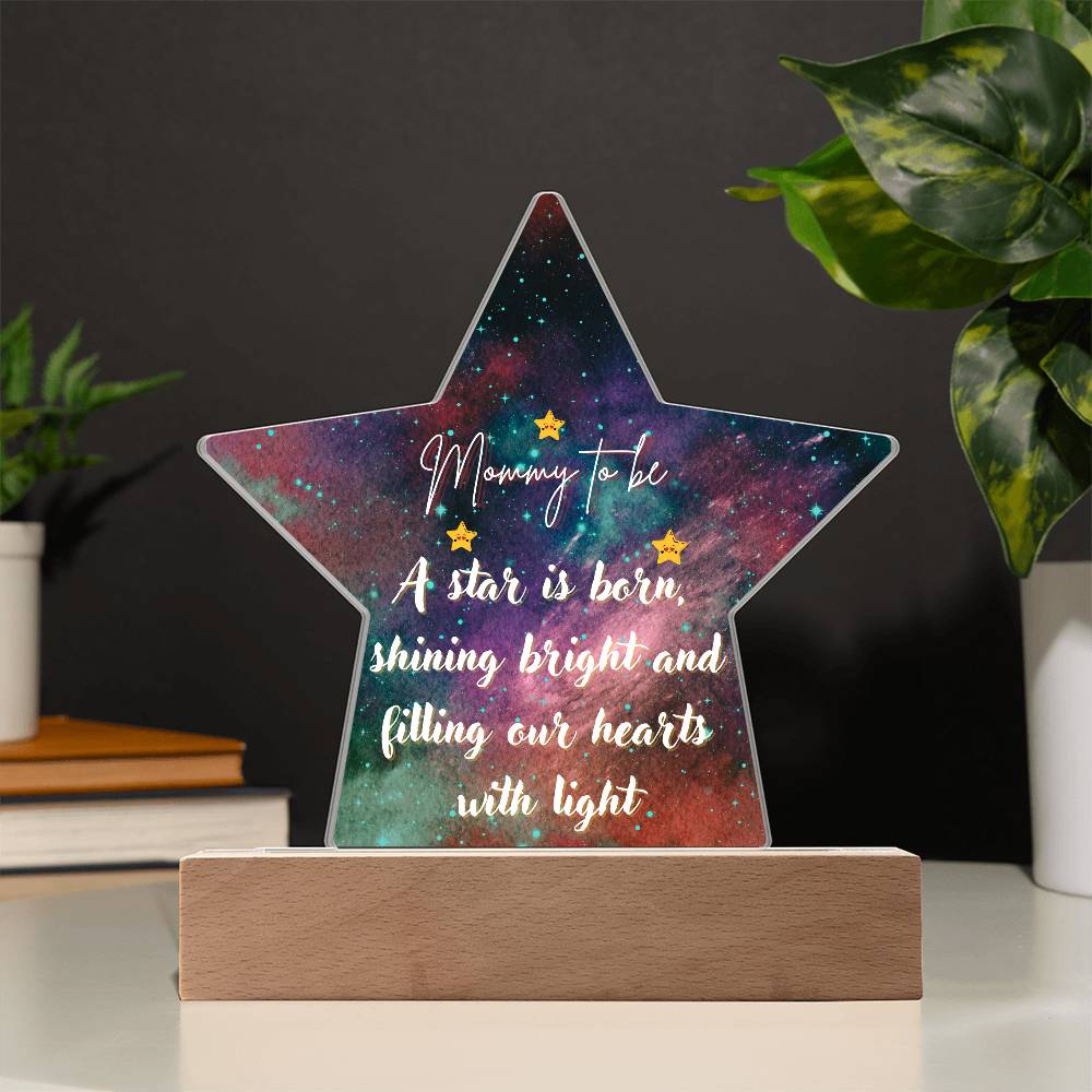 Heavenly Arrival - Cosmic Mommy-to-Be Plaque - - Acrylic Prints