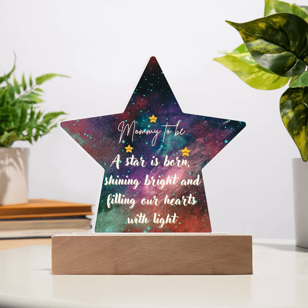 Heavenly Arrival - Cosmic Mommy-to-Be Plaque - - Acrylic Prints