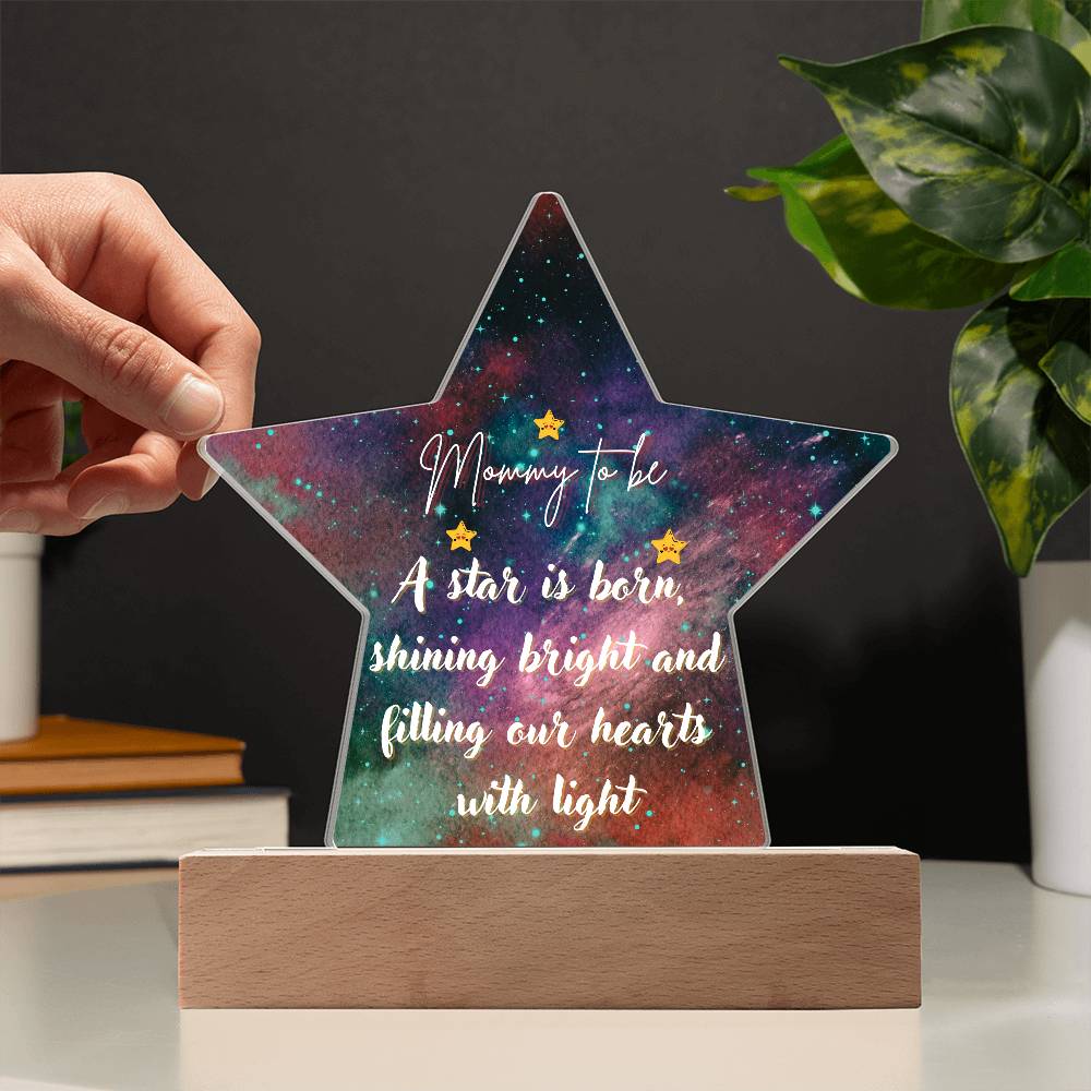 Heavenly Arrival - Cosmic Mommy-to-Be Plaque - - Acrylic Prints