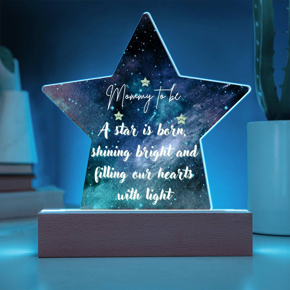 Heavenly Arrival - Cosmic Mommy-to-Be Plaque - - Acrylic Prints