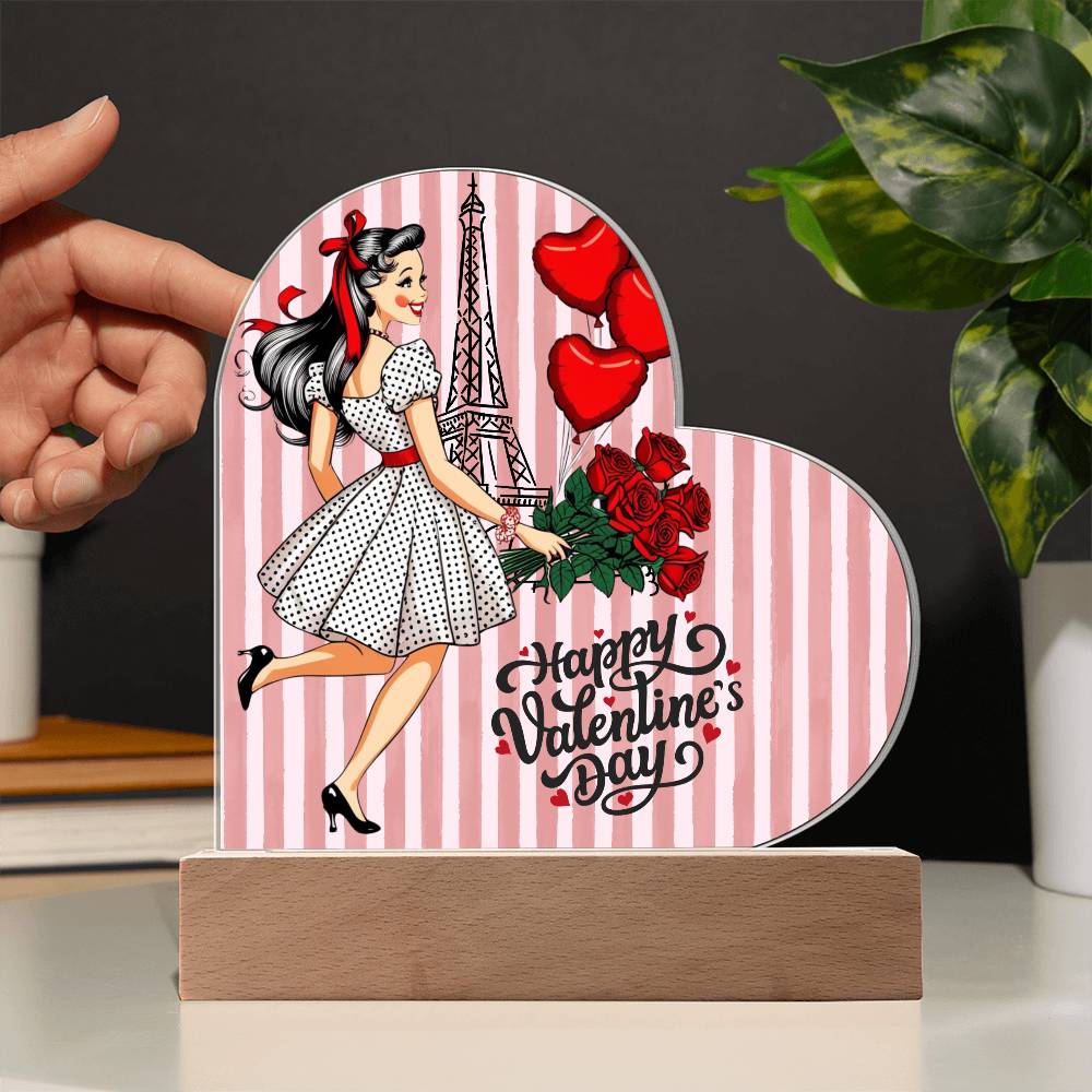 Valentine’s Day Nostalgia - Classic Love Acrylic Plaque - - Acrylic Prints