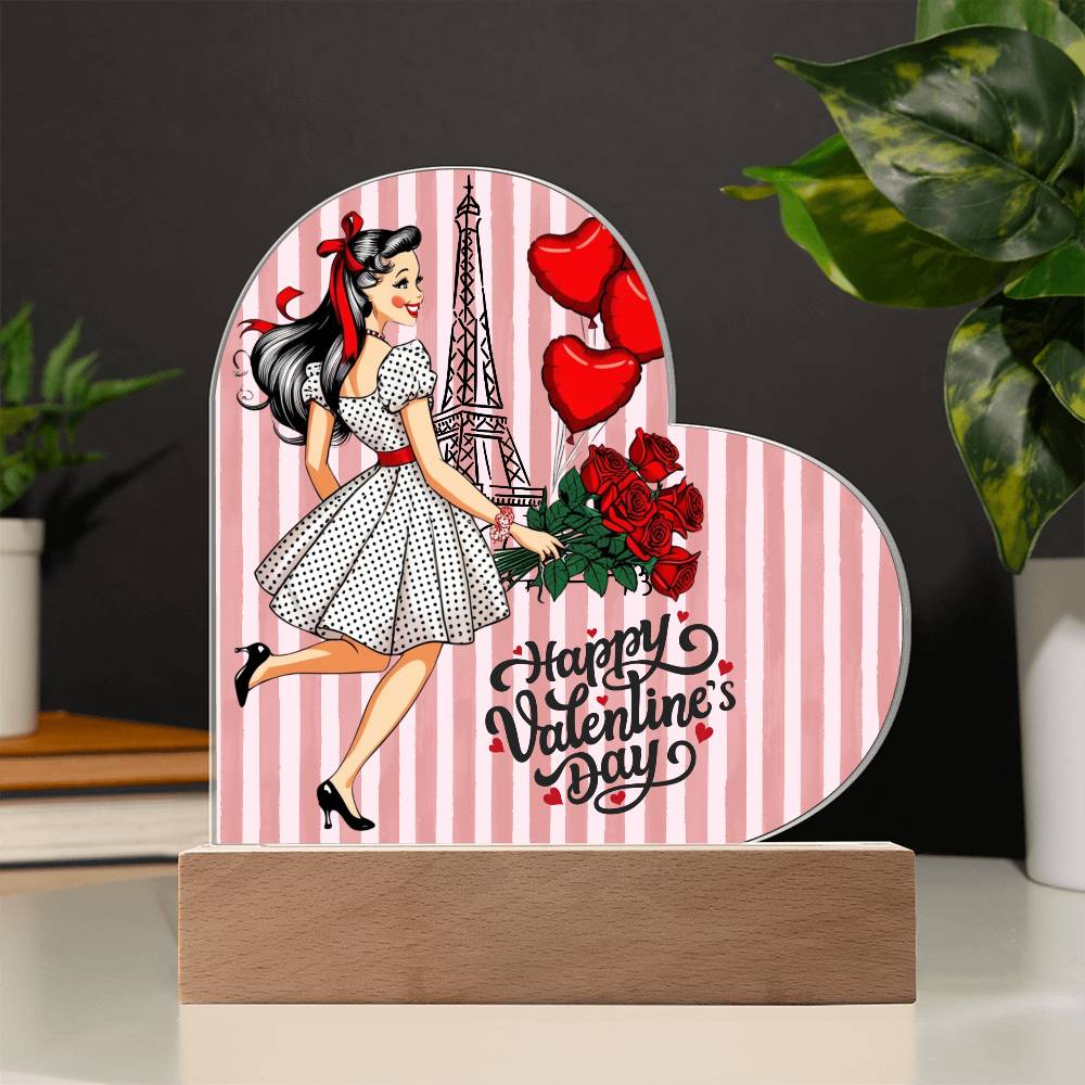 Valentine’s Day Nostalgia - Classic Love Acrylic Plaque - - Acrylic Prints