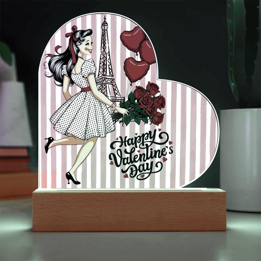 Valentine’s Day Nostalgia - Classic Love Acrylic Plaque - - Acrylic Prints