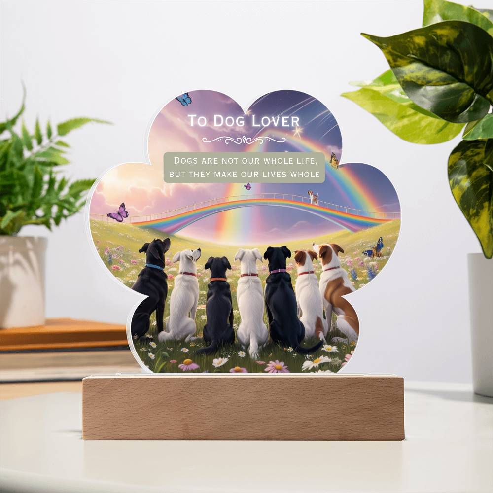 Puppy Prism - Colorful Canine Celebration Plaque - - Acrylic Prints